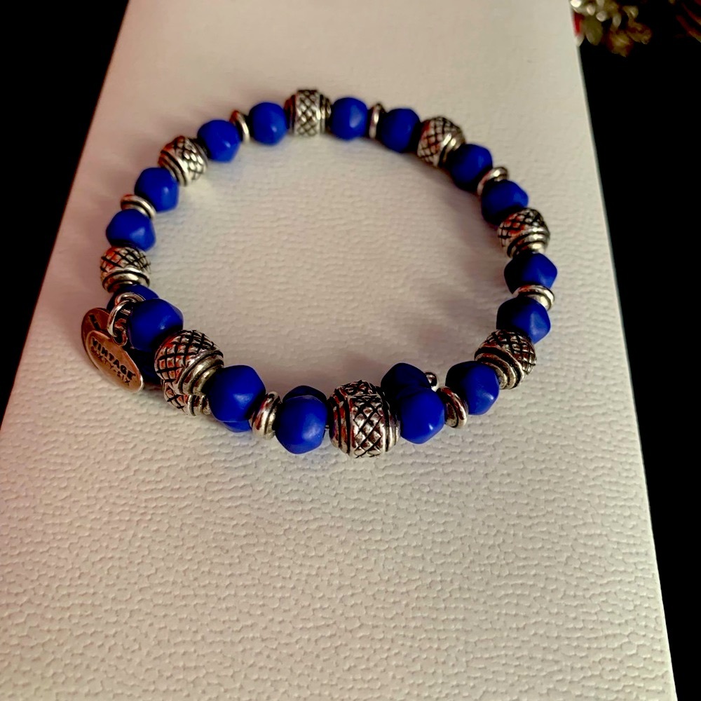 Alex and Ani Blue and Silver Bangle